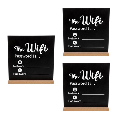 3pcs reusable wooden wifi - wooden,