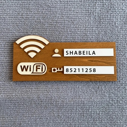 Wooden wifi sign - wifi, home