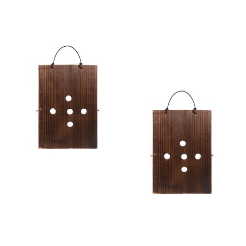 2pcs rustic wood hanging - 2pcs,