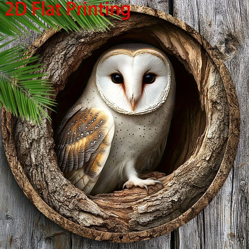 Owl wooden plaque - owl,
