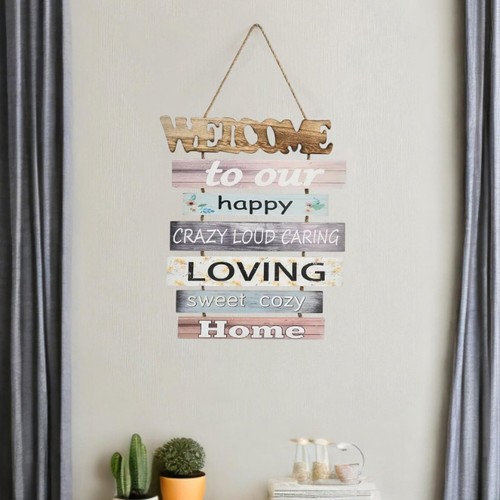 Wooden hanging sign - sign, wall