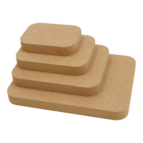 Wooden mdf rectangle - wooden,