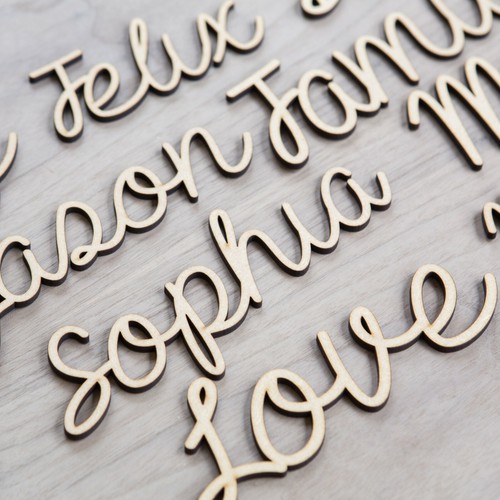 Wooden personalised names - wooden,