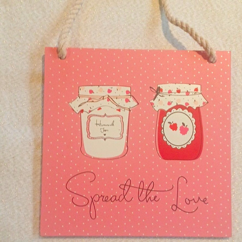 Hanging wooden plaque spread - wooden,