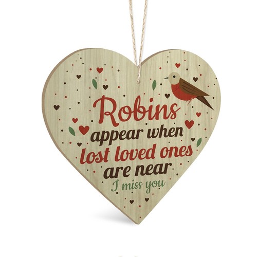 Robin memorial wooden plaque - robin,