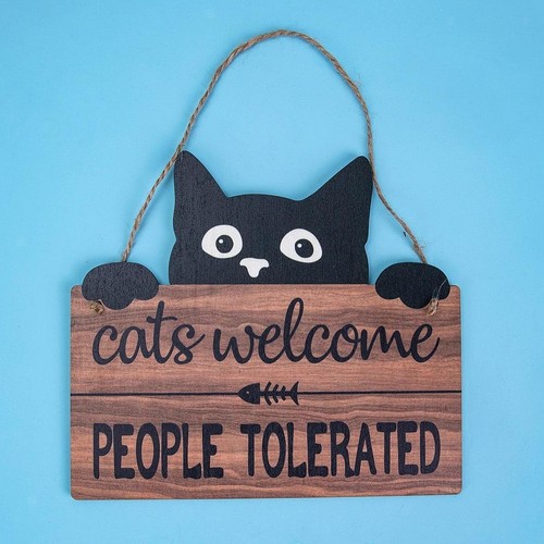 Funny cat welcome sign - welcome, kitten