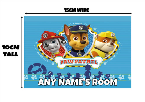 Paw patrol personalised - paw, wooden
