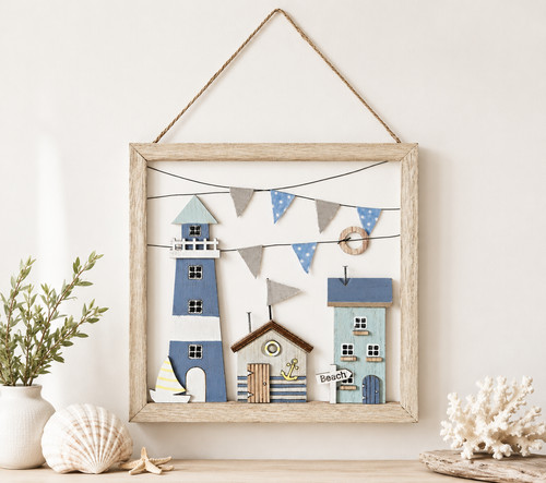 Hanging coastal scene wall - scene,