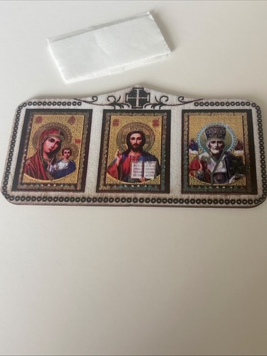Small wooden religious - small, plaque