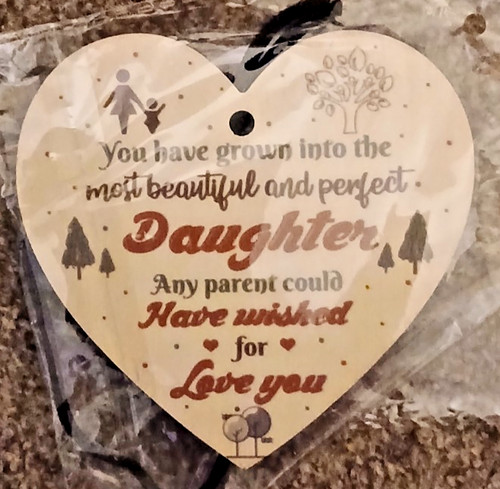 Small wooden heart - small, plaque