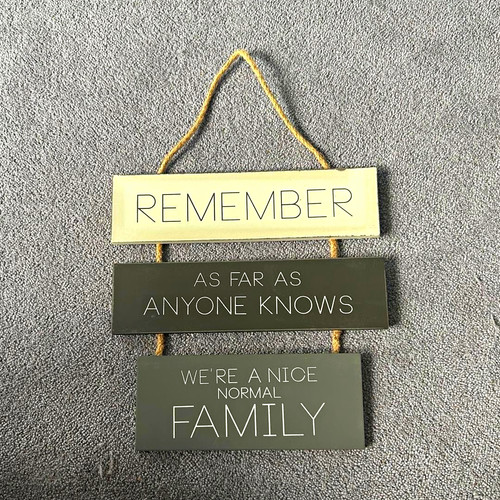 Hanging wooden family - family, plaque
