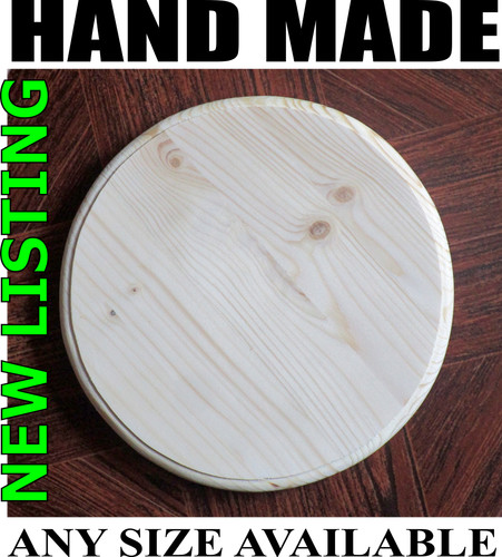 Round plain wooden plaque - round,