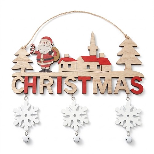 1pc wooden christmas door - 1pc,