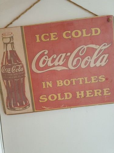 Coca cola wooden plaque wall - plaque,