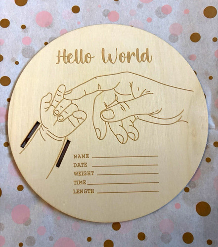 Wooden personalised hello - wooden,