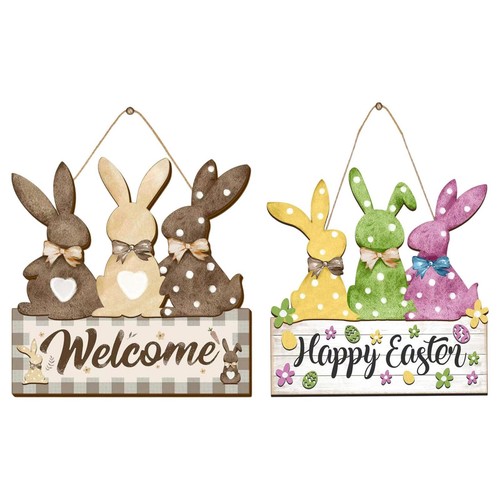 Easter bunny wooden - bunny, door
