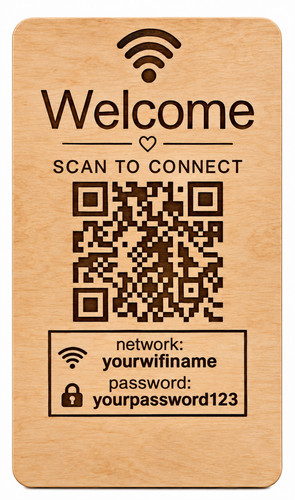 Personalised wifi code - qr,