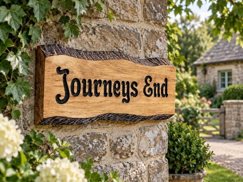 Personalised oak cottage sign - personalised,