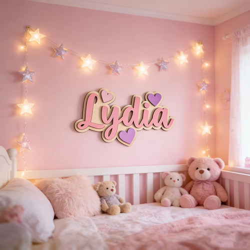 Personalised wooden name sign - personalised,