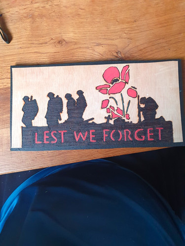 Wooden rectangular remembrance - rectangular,