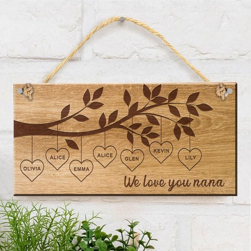 Personalised wooden family - personalised,