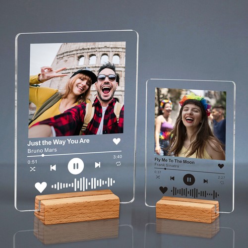 Personalised song photo plaque - photo,