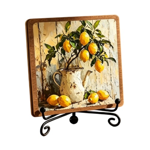 Tabletop plaque with iron - with,