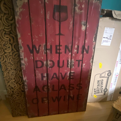 Rustic wooden wine - wooden, quote
