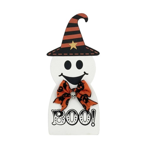 Wooden hanging plaque spooky - hanging,