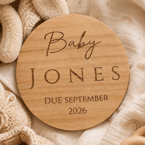 Engraved personalised round - personalised,